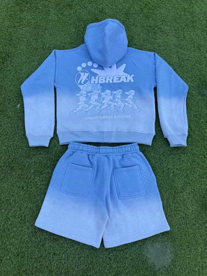 Custom Gradient Co-ord Set - Blue