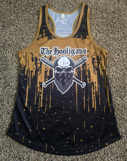 Sublimation Racerback Tank - Black & Gold