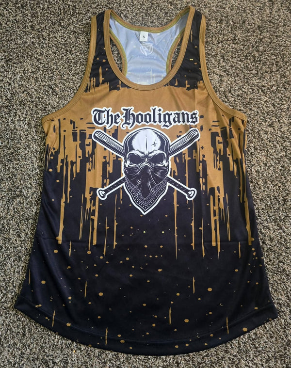 Sublimation Racerback Tank - Black & Gold