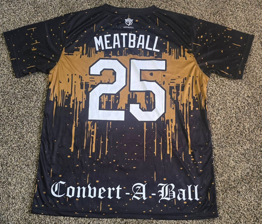 Custom Sublimation T-Shirt - Black & Gold